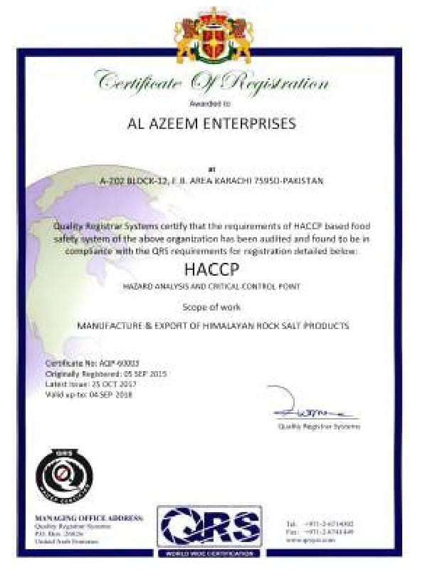 HACCP certification logo