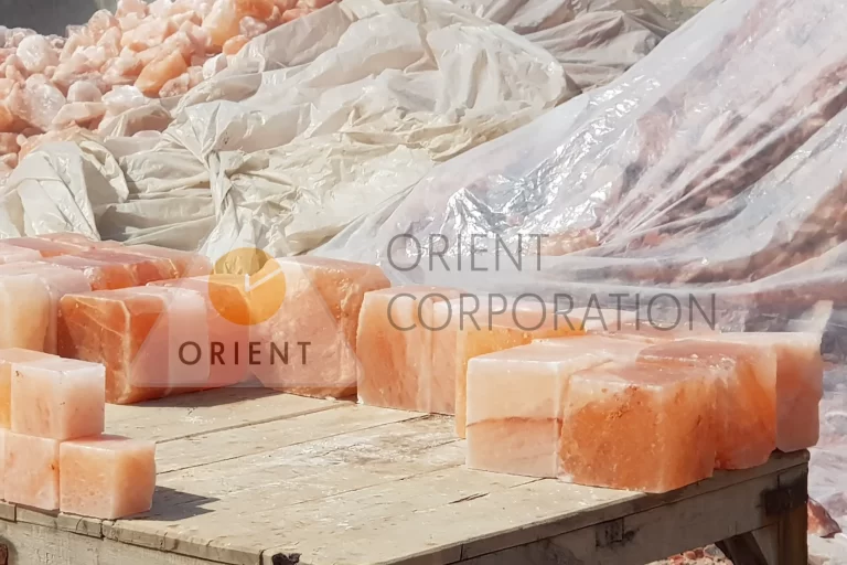 Salt lamps and crystal blocks